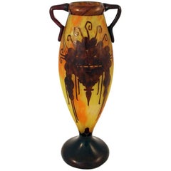 Art Deco Vase by Le Verre Francais, Charles Schneider