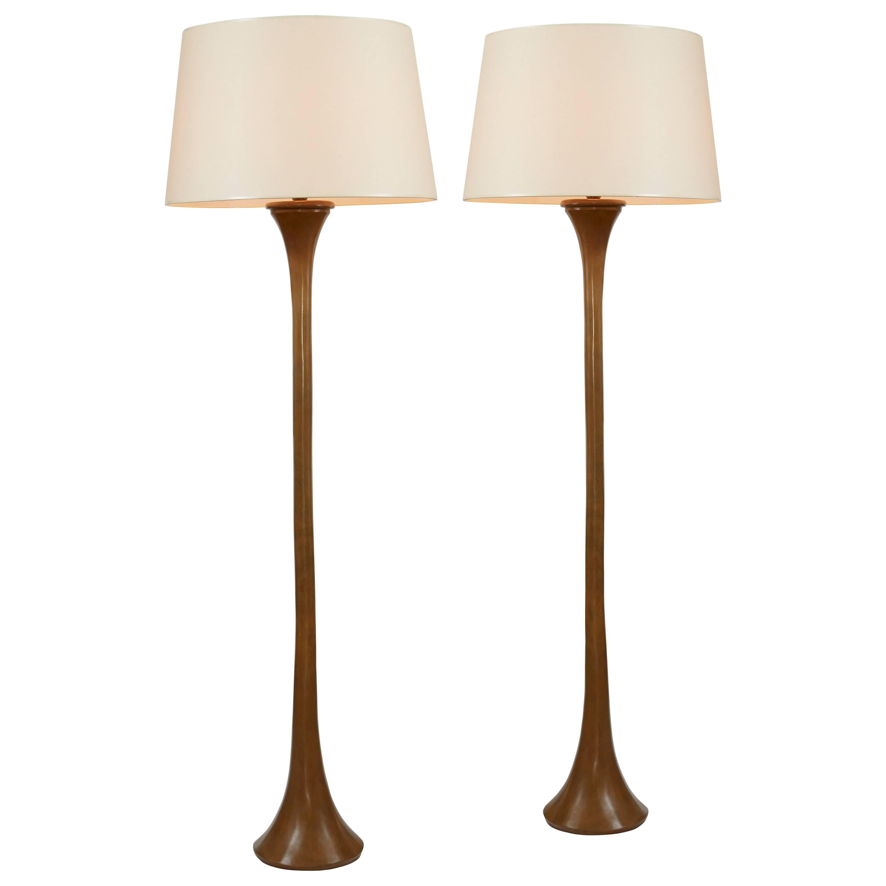 Pair of Bronze Floor Lamps by WH Studio