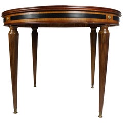 Italian Gambling Table Made of Glass, Brass and Wood, 1940s