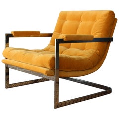 Milo Baughman Chrome Lounge Chair