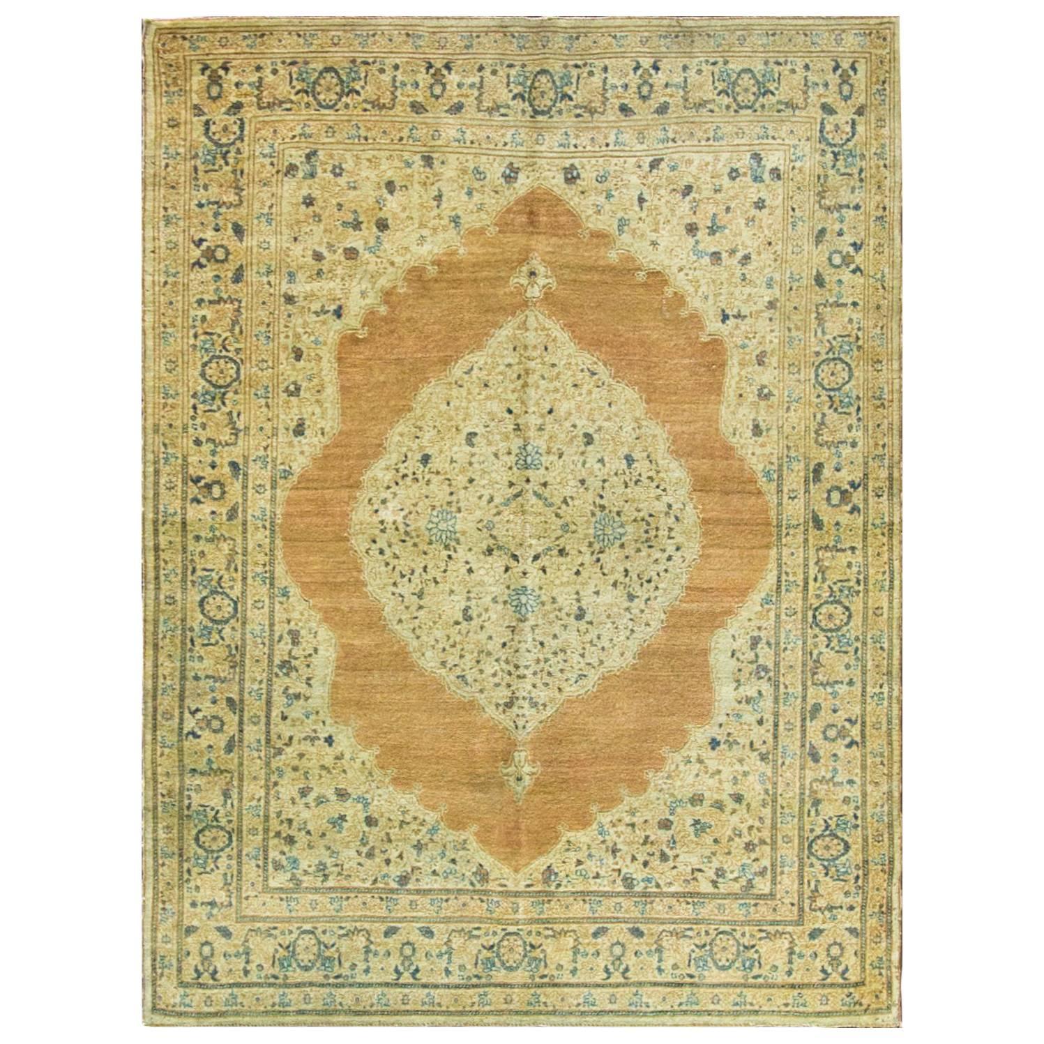 Antique Persian Tabriz Hajji Jalili Rug, Fine For Sale