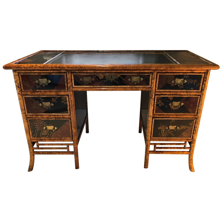 English Victorian Bamboo Desk at 1stDibs
