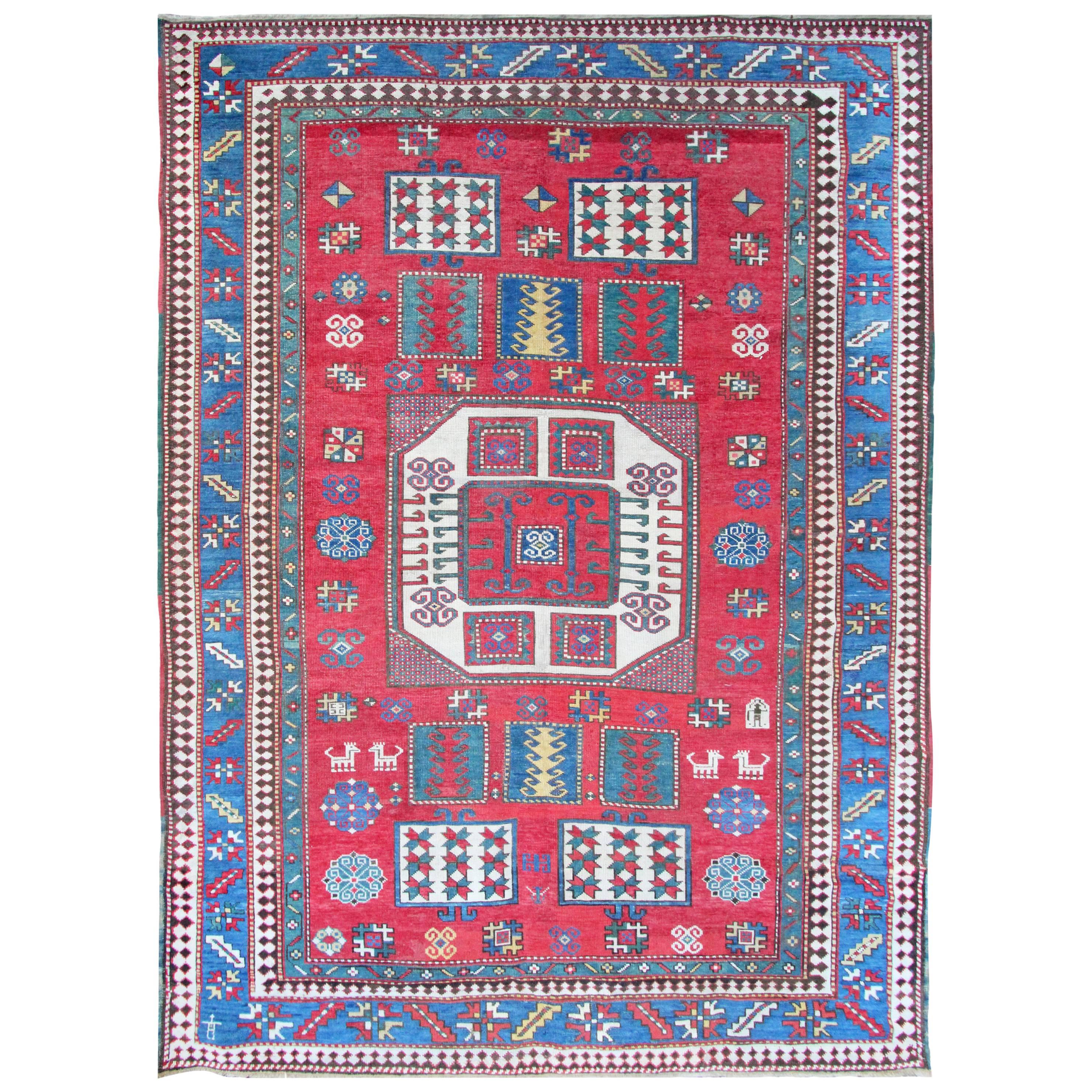 Antique Karachoff Kazak Rug For Sale