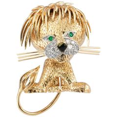 Van Cleef & Arpels Broche lion ébouriffée en or