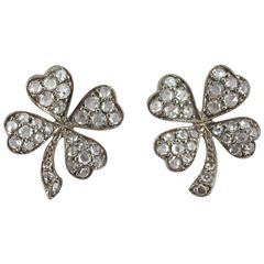 Jona Diamond Gold Four-Leaf Clover Earrings 6