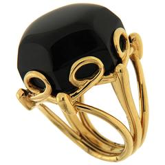 Valentin Magro Special Cut Onyx Gold Hexagon Ring 8