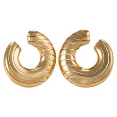 Cartier Paris 1980s Gold Hoop Earrings