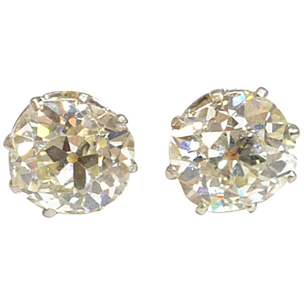Old Cut Diamond Stud Earrings