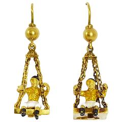 Antique Mrs Snewing's Jockey Earrings