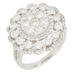 Anello con diamante in oro bianco 18 carati