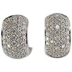 Jona Diamond Pave Gold Hoop Earrings 8