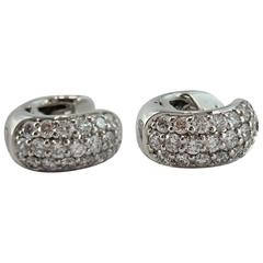 Jona Diamond Pave Gold Small Hoop Earrings 12