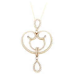 Stunning White Onyx and Diamond Yellow Gold Necklace 7
