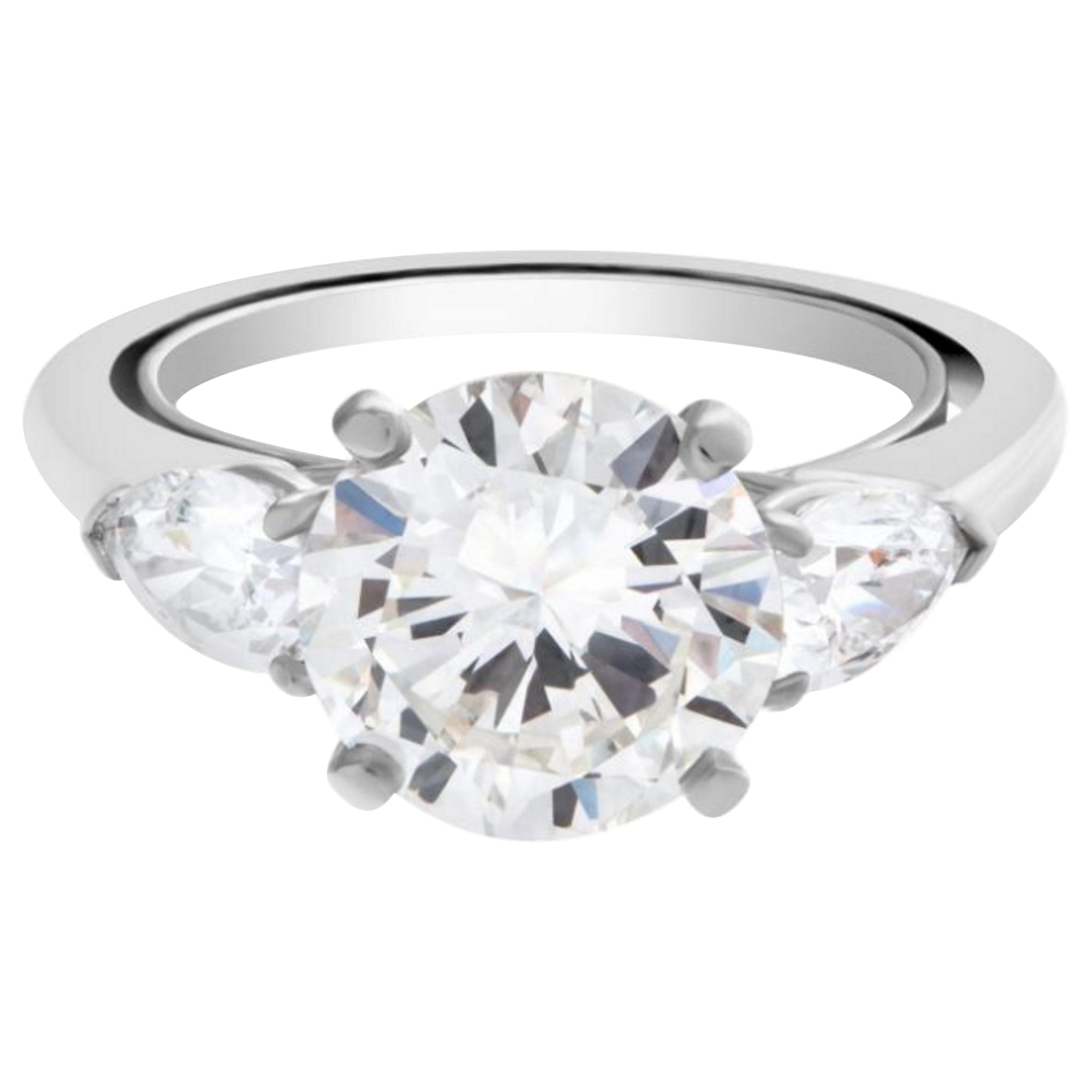 GIA Certified 2.10 Carat Eye clean Diamond Ring For Sale at 1stDibs