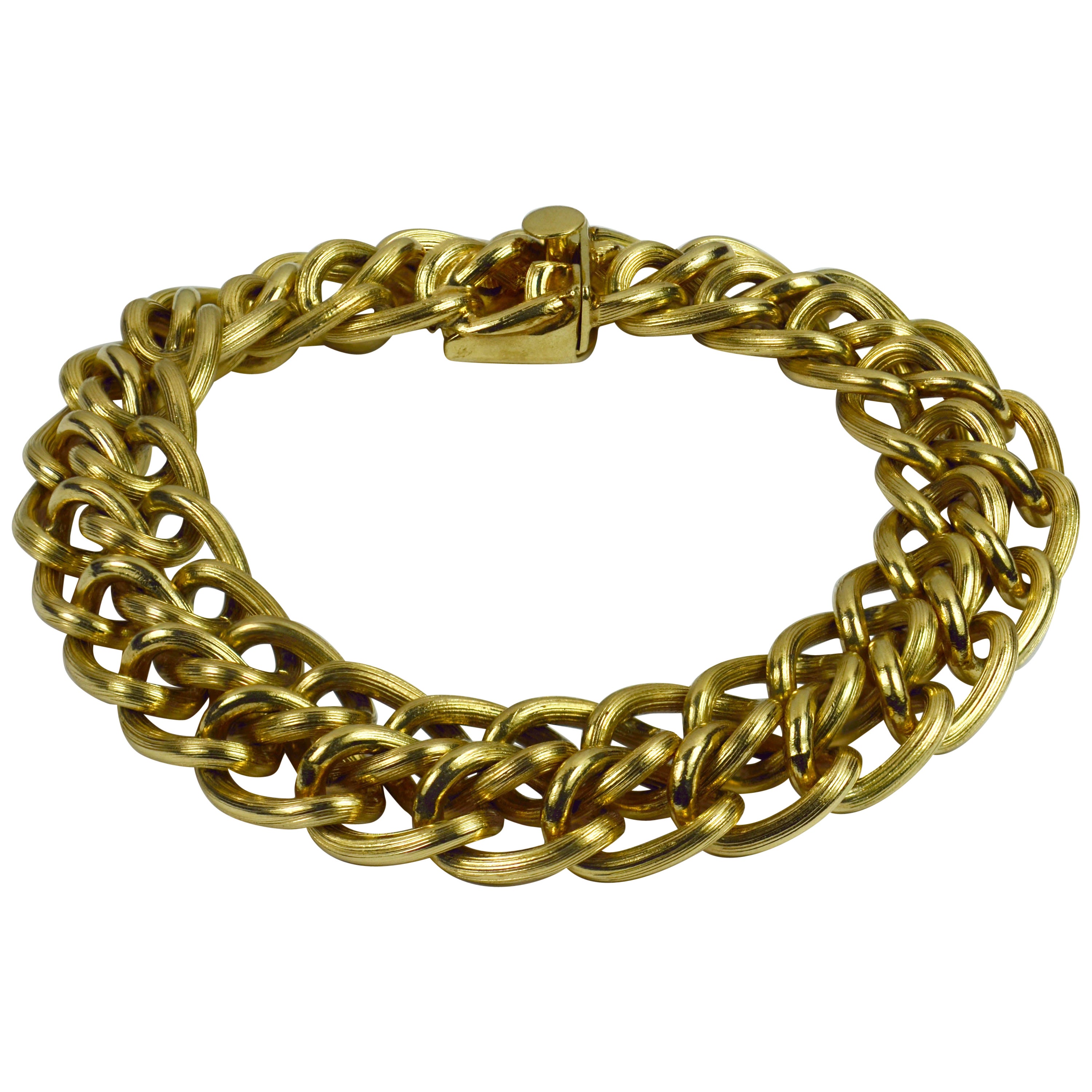 Verdura Curb Link Yellow Gold Bracelet at 1stDibs