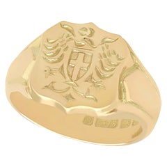 1915 Antique Yellow Gold Gent's Signet Ring