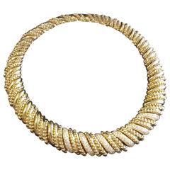 Piaget Diamond Pavé Gold link Collar Necklace 12
