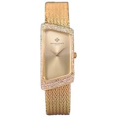 Vacheron Constantin lady's yellow gold diamond Prestige de la France wristwatch