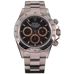 Vintage Rolex Stainless Steel Daytona Patrizzi Chronograph Wristwatch Ref 16520 