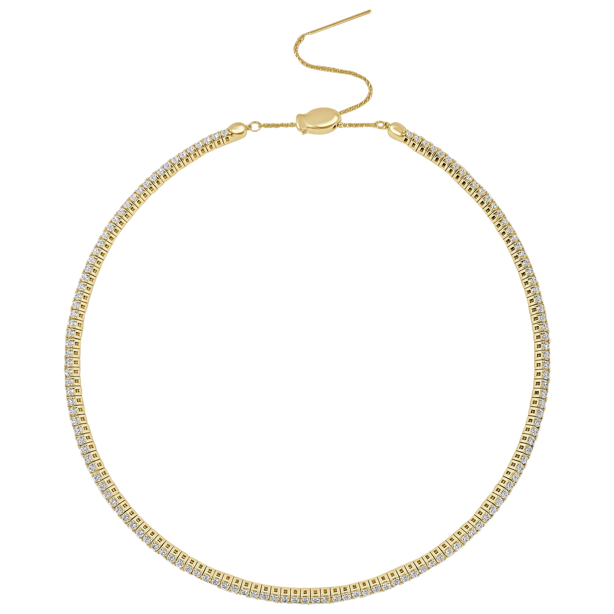 Diamond Gold Collar Necklace at 1stDibs