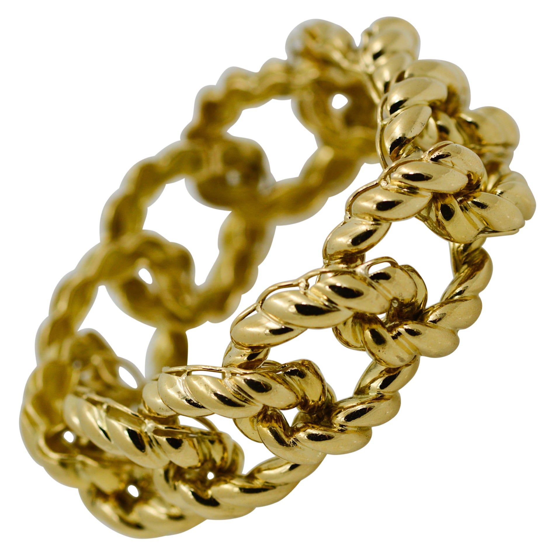 Verdura Curb Link Yellow Gold Bracelet at 1stDibs