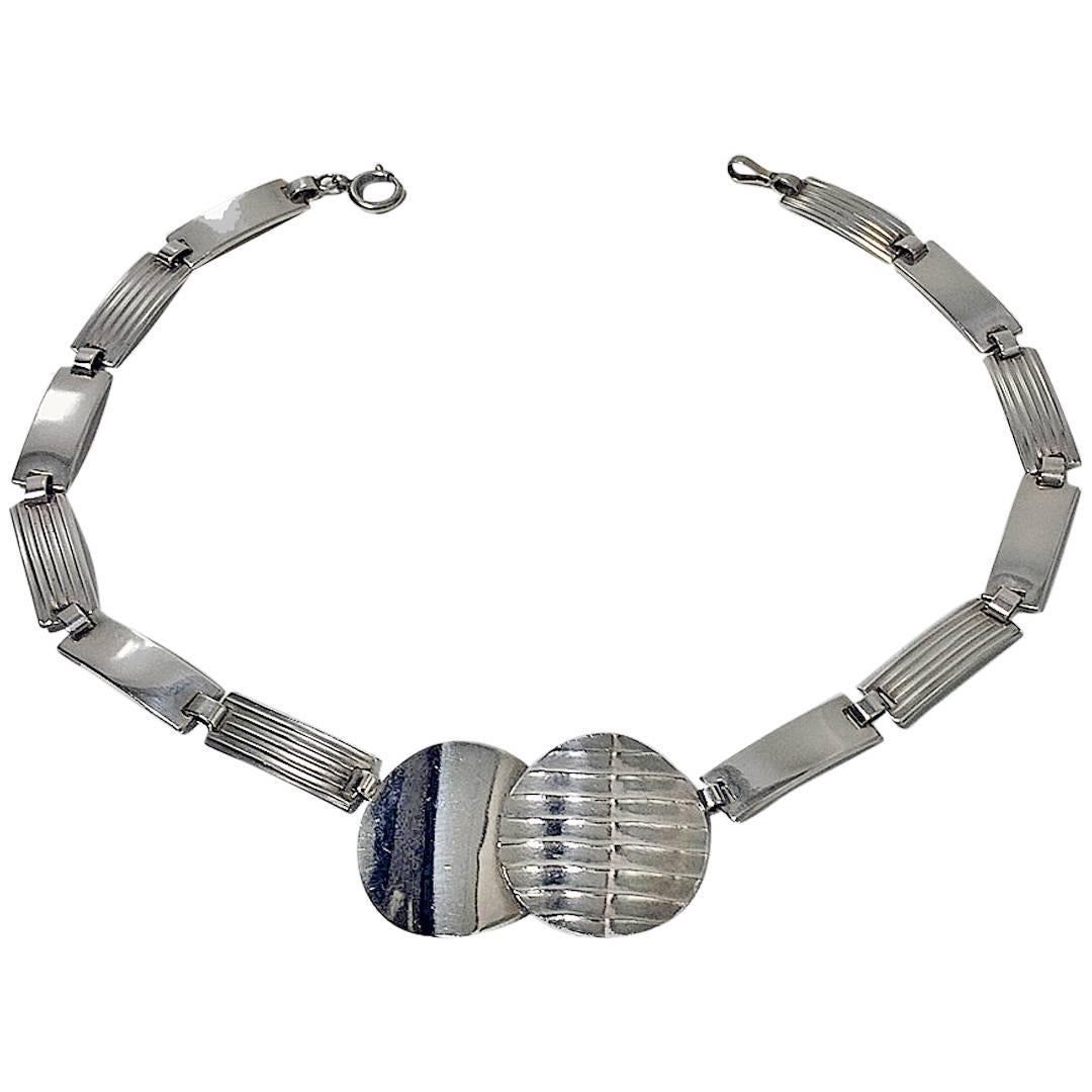 1930s Theodor Fahrner Art Deco Sterling Silver Necklace