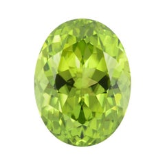 Peridot Ring Gem 10.03 Carat Oval