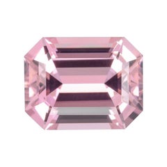 Pink Tourmaline Ring Gem 4.89 Carat Emerald Cut