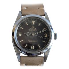 Rolex Stainless Steel Tropical Dial Explorer Wristwatch Ref 1016