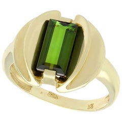 Vintage 2.05Ct Tourmaline and Yellow Gold Cocktail Ring