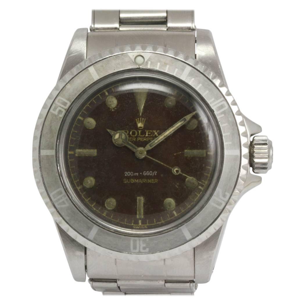 Rolex Stainless Steel Submariner Automatic Wristwatch Ref 5512  For Sale