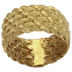 Handwoven Italian Gold Band Ring