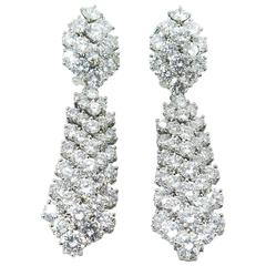 Van Cleef & Arpels "A Cheval" Diamond Platinum Dangle Earrings