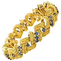Tiffany & Co. Vintage Sapphire Gold Bracelet