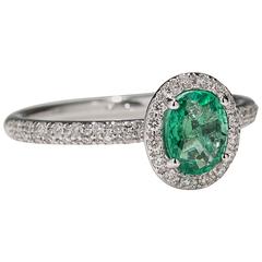 .66 Carat Emerald and Diamond Ring 4