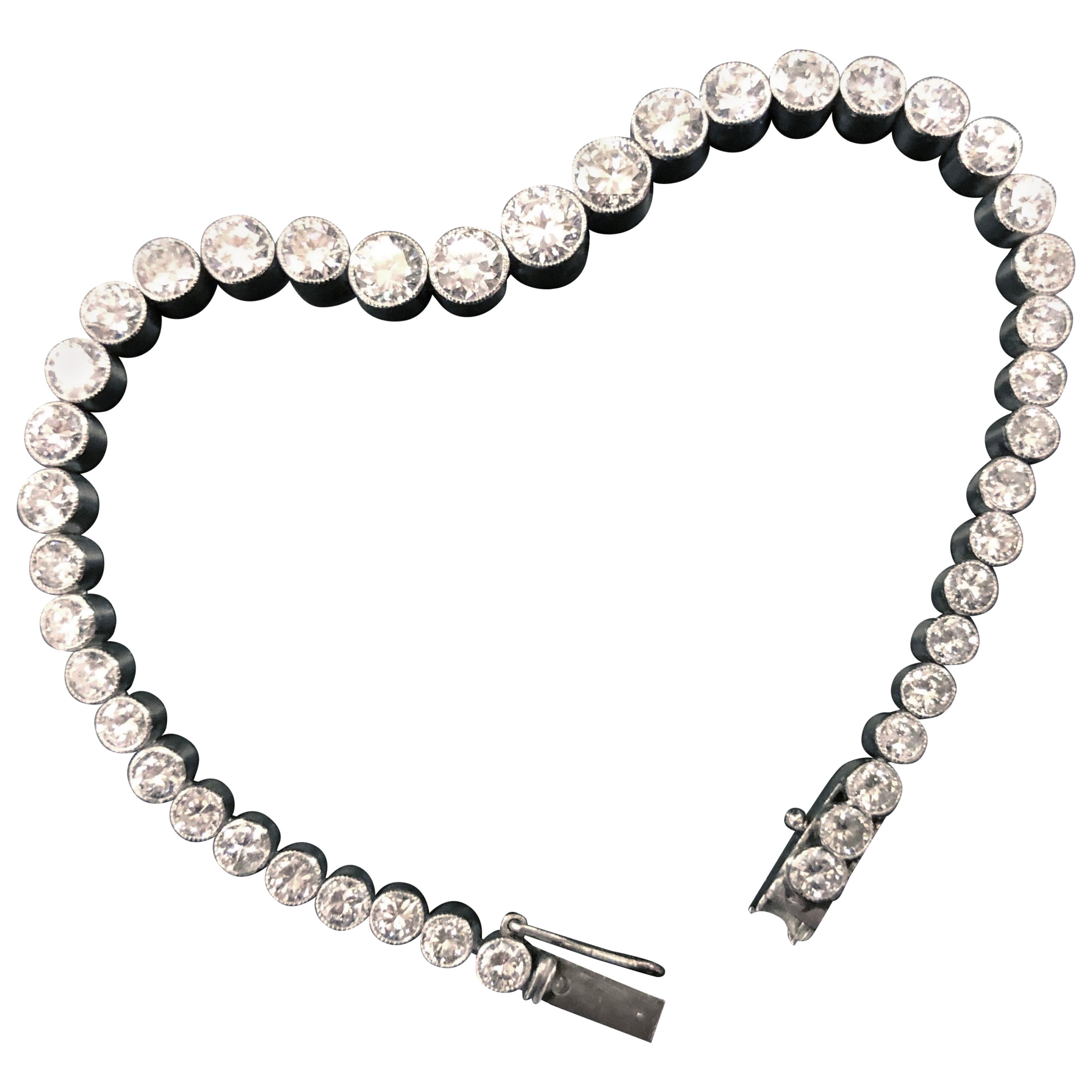 Edwardian Style Platinum Diamond Lace Bracelet For Sale at 1stDibs