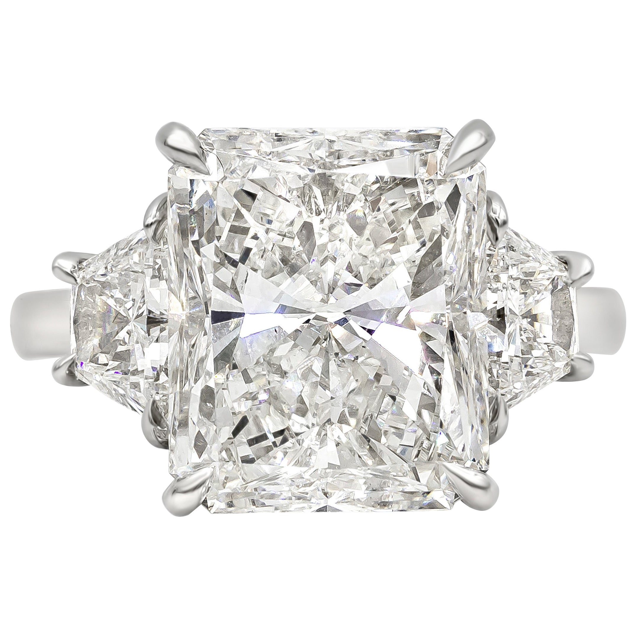GIA Certified 3.03 Carat Radiant Cut Diamond ThreeStone Engagement
