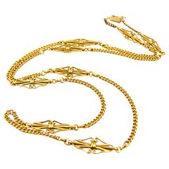 Delightful Antique  Ornate Gold Chain