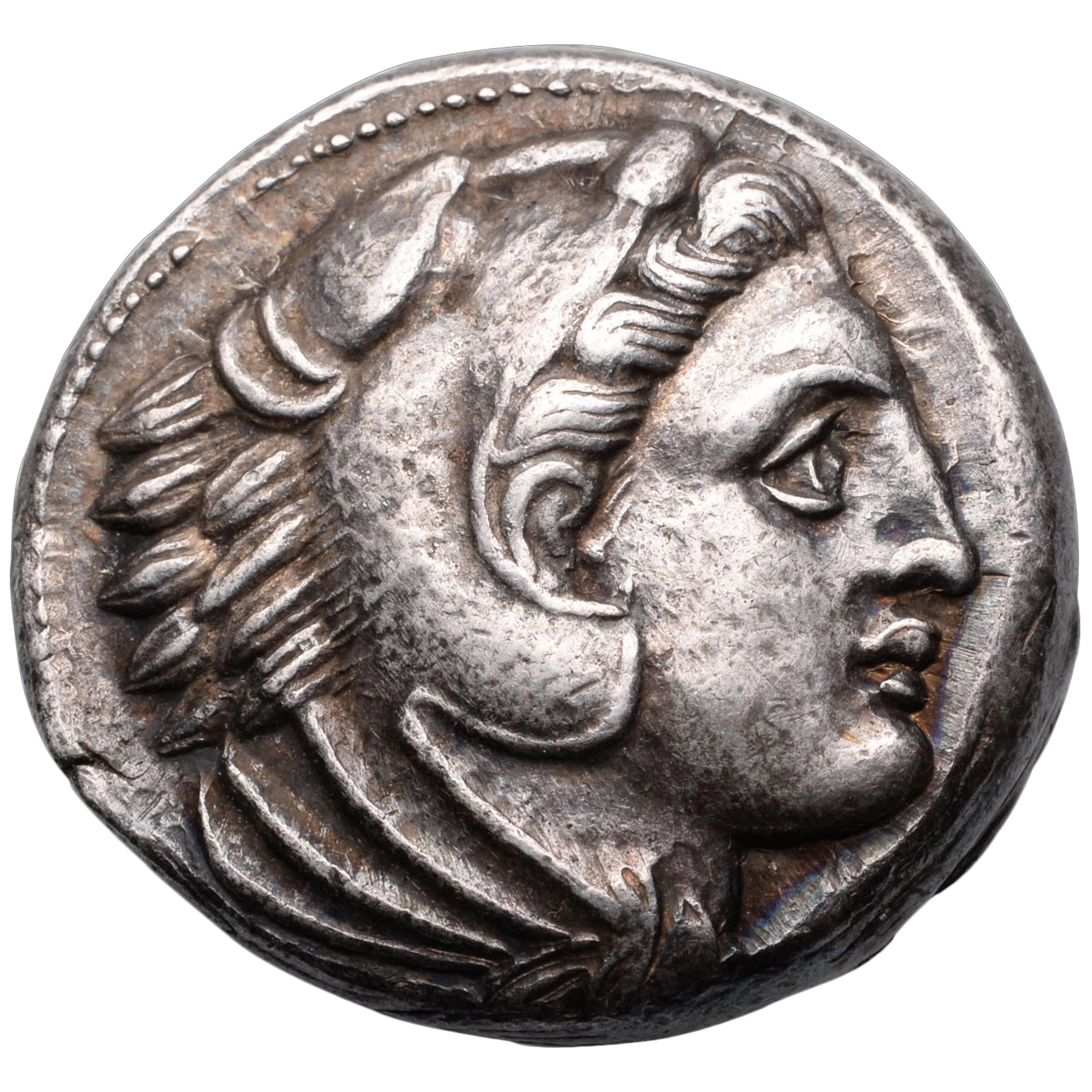 Ancient Greek Silver Tetradrachm Coin of Alexander the Great For Sale