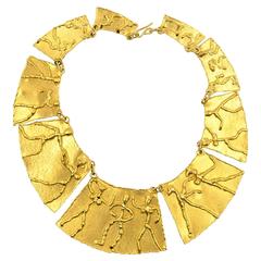 Jean Mahie 9 Link Gold Collar Necklace