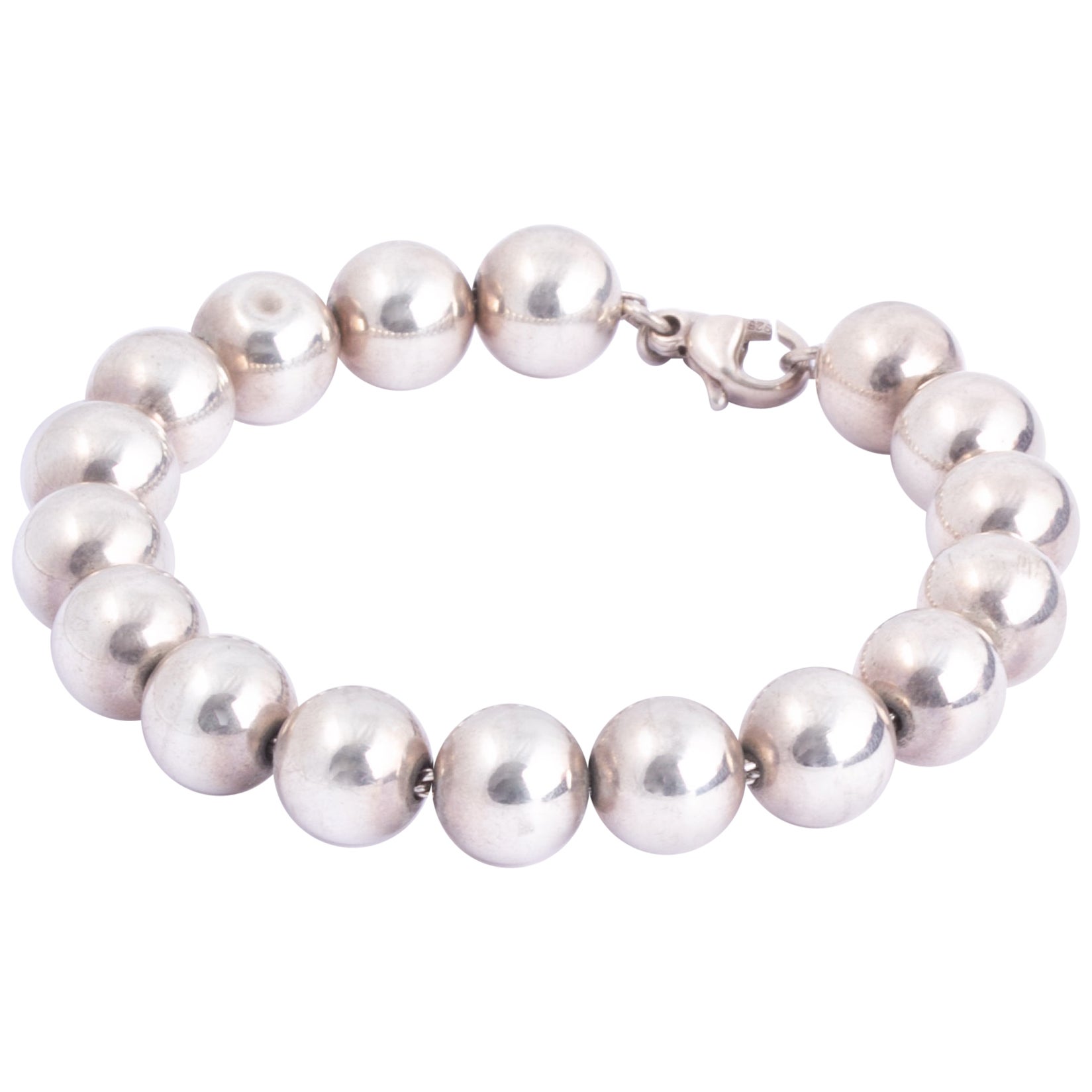 Tiffany and Co. Sterling Silver Hardware Bead Bracelet at 1stDibs