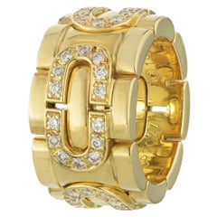 Cartier 18 Karat Yellow Gold Maillon Oval Link Diamond Ring