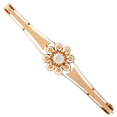 Antique Victorian Diamond and Rose Gold Bangle, circa 1880