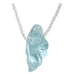 Naomi Sarna Carved Aquamarine Pendant