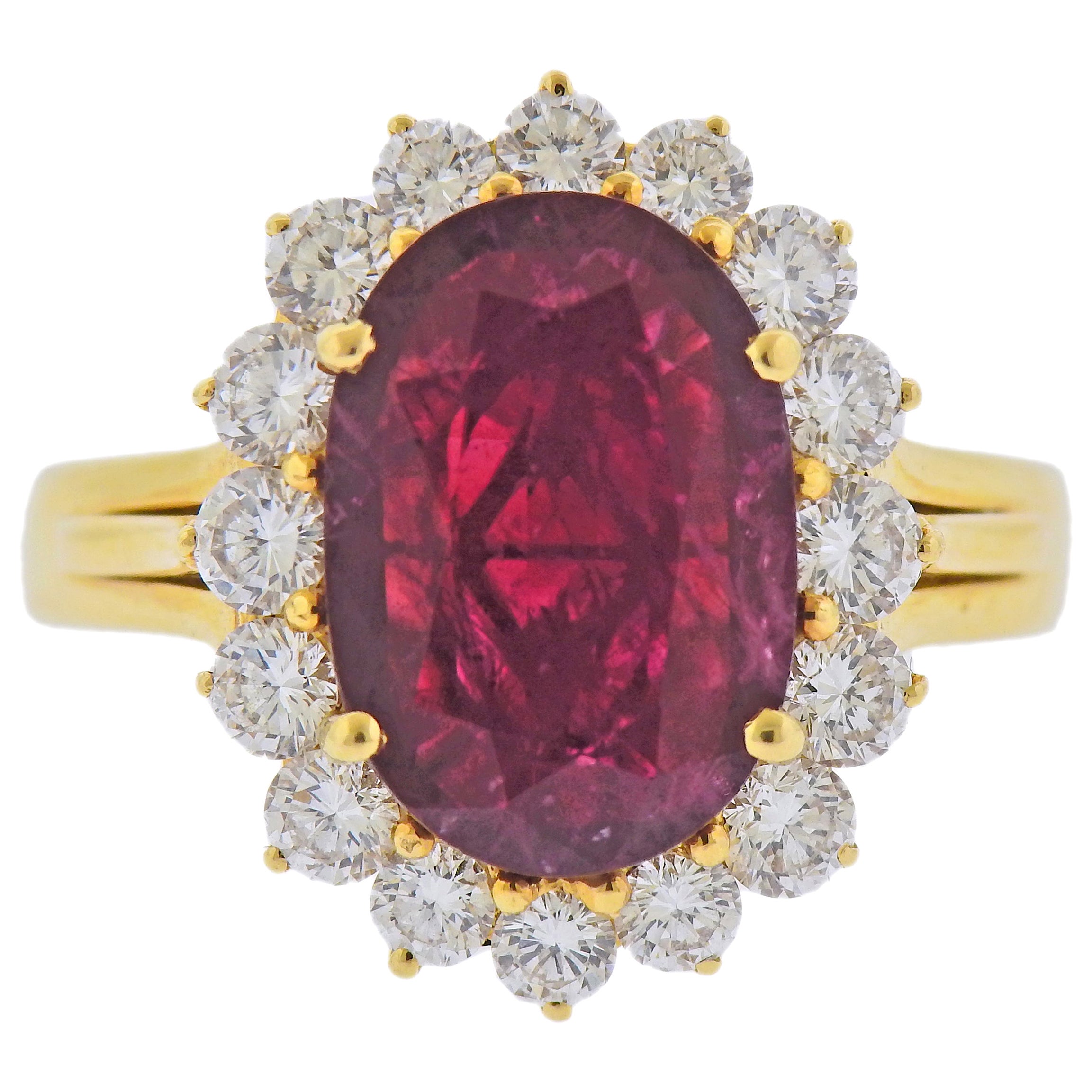 Balinese Ruby Gold Ring For Sale at 1stDibs