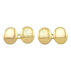 Antique Victorian Cufflinks in Yellow Gold