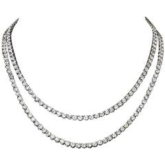 Stunning Diamond Gold Opera Necklace