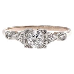 Antique Victorian Diamond Gold Engagement Ring