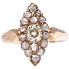 Antique Victorian Diamond Gold Engagement Ring