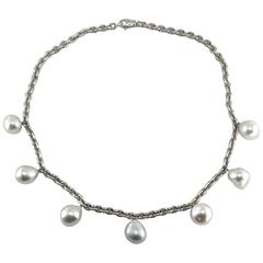 Jona Baroque Pearl Gold Chain Necklace 12
